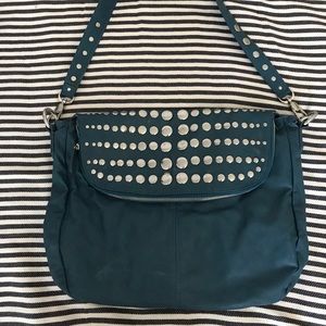 Vegan leather shoulder bag